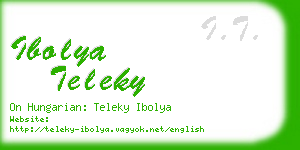 ibolya teleky business card